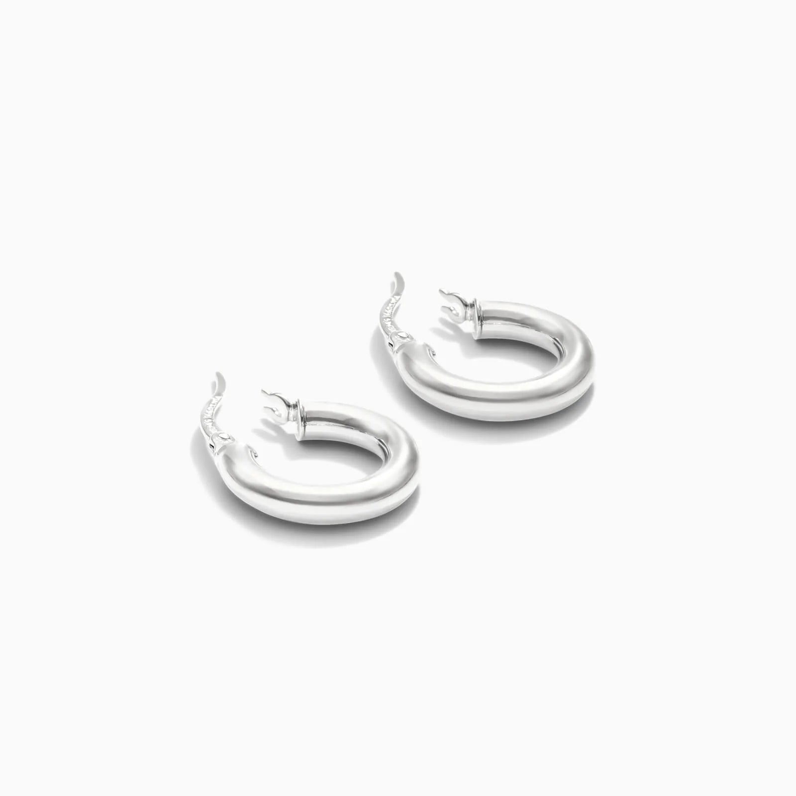 Brinco De Ouro 18k Argola De Luxo Padrao Tubo 1,5cm