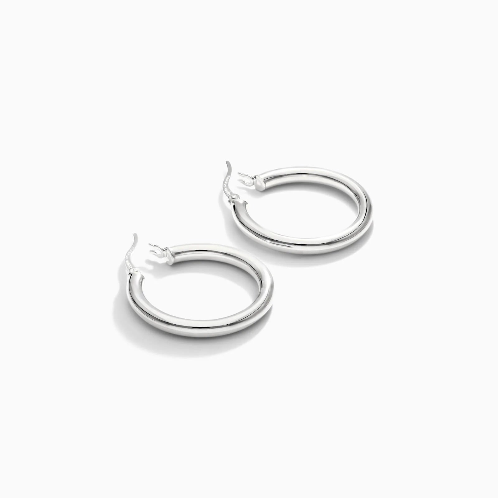 Brinco De Ouro 18k Argola De Luxo Padrao Tubo 2,5cm