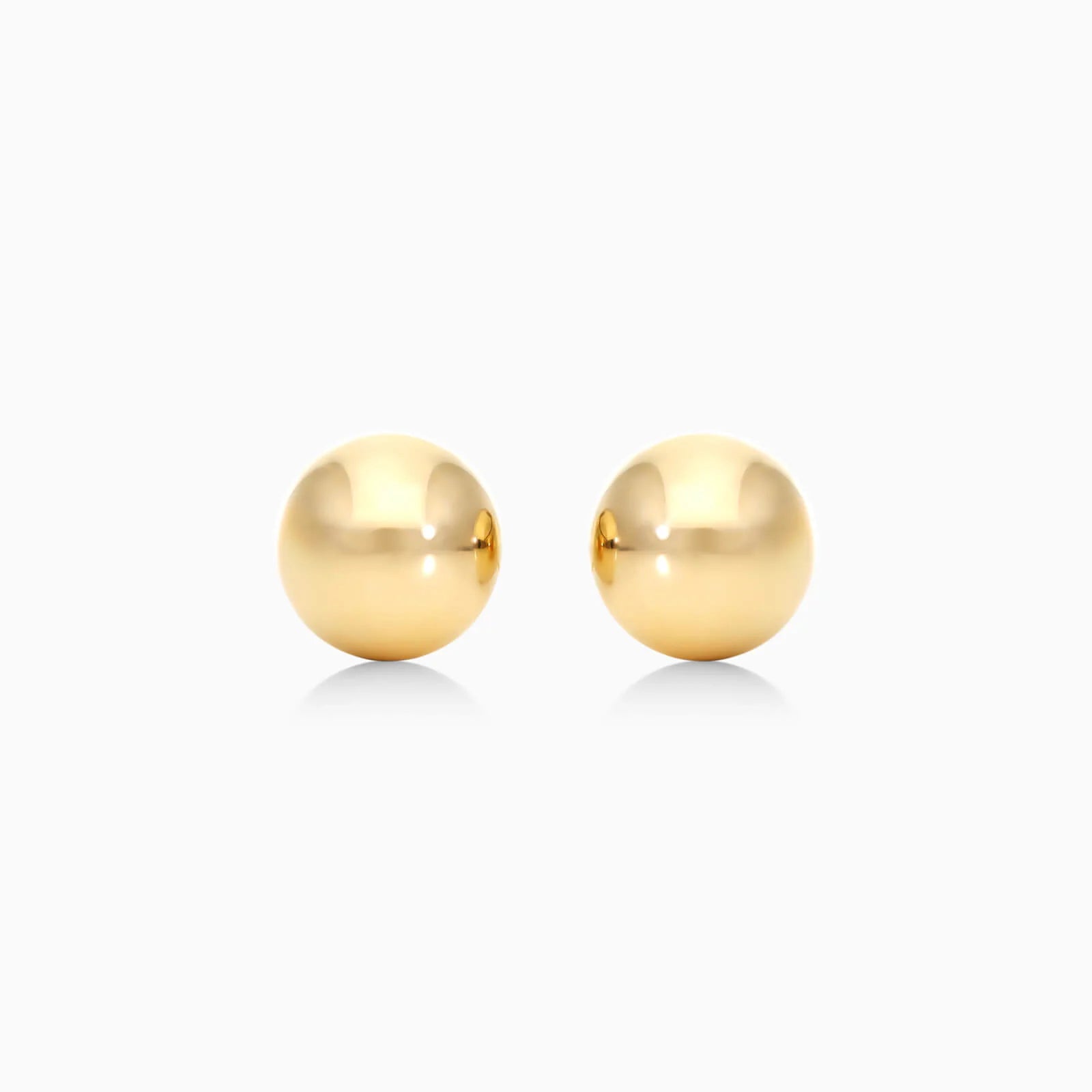 Brinco de Ouro 18k Feminino De Bolinha 7mm