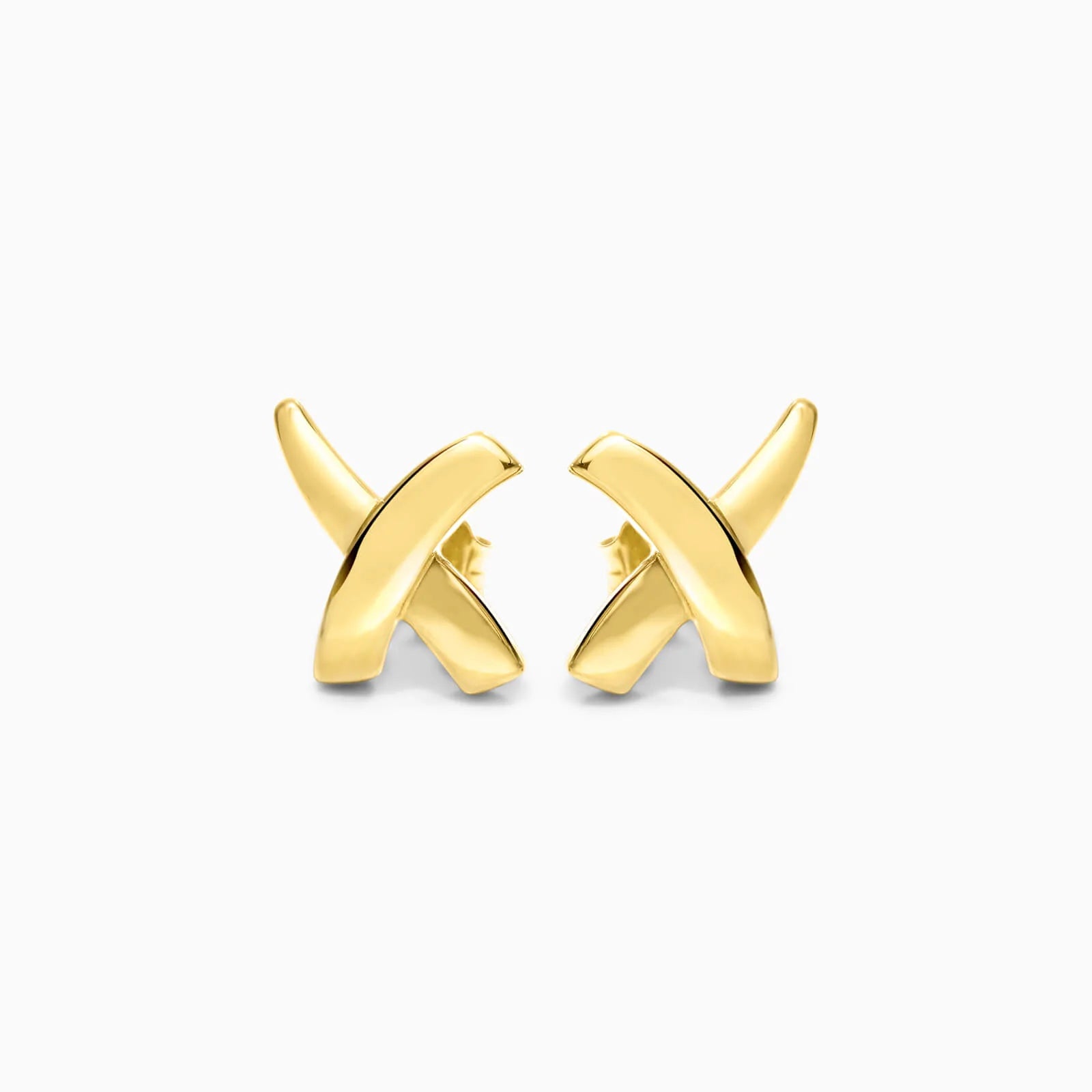 Brinco De Ouro 18k Cruzados De X
