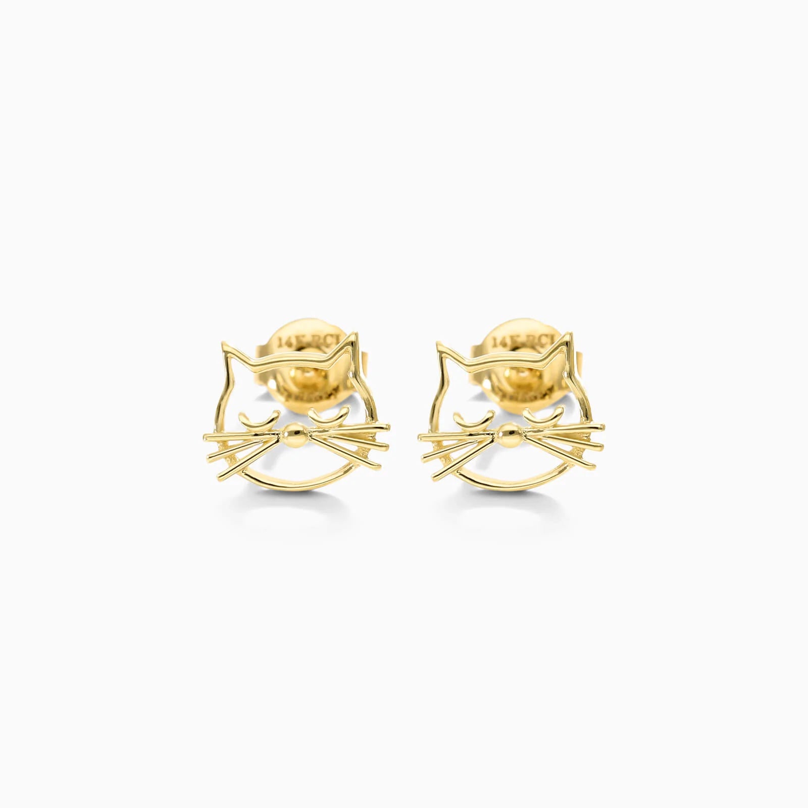 Brinco De Ouro 18k Gatinho Delicado