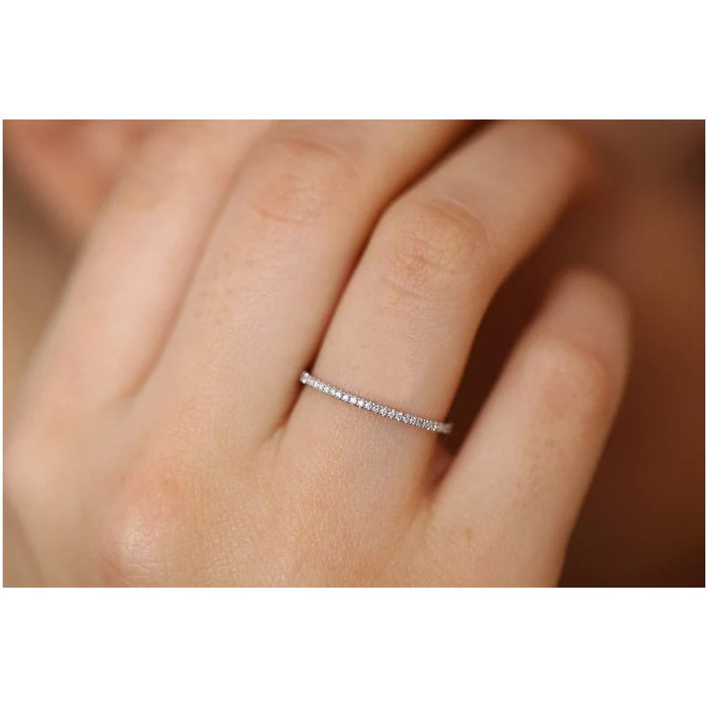 Anel Solitario De Ouro 18k Noivado Diamante Meia Aliança