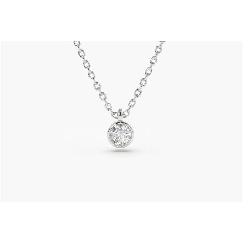 Colar Corrente Feminina Ouro18k Solitario Diamante Luxo 12pt