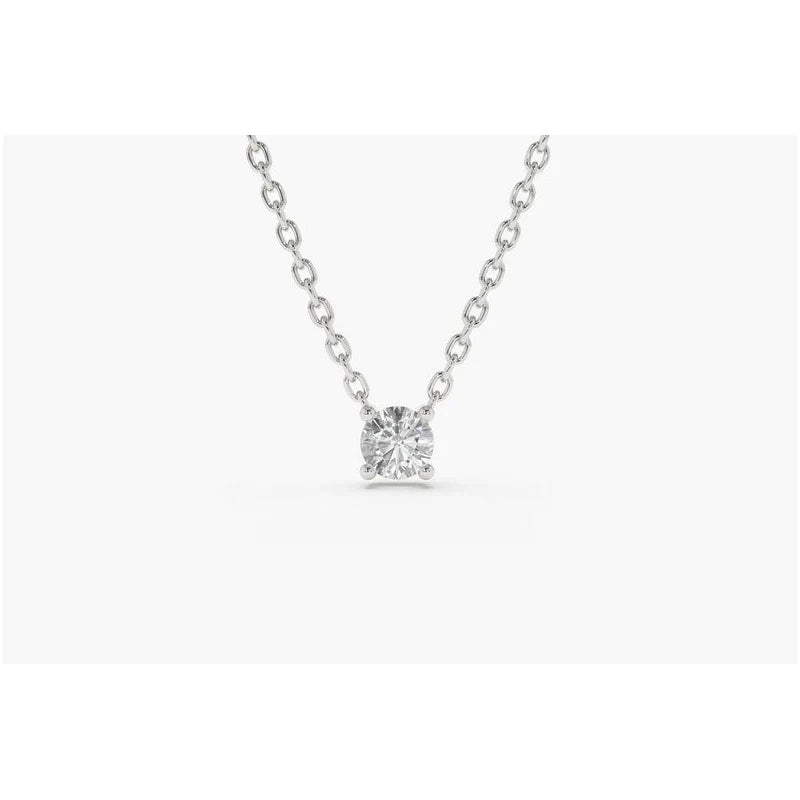 Colar Corrente Ouro18k Feminina Solitario Diamante Luxo 8pt