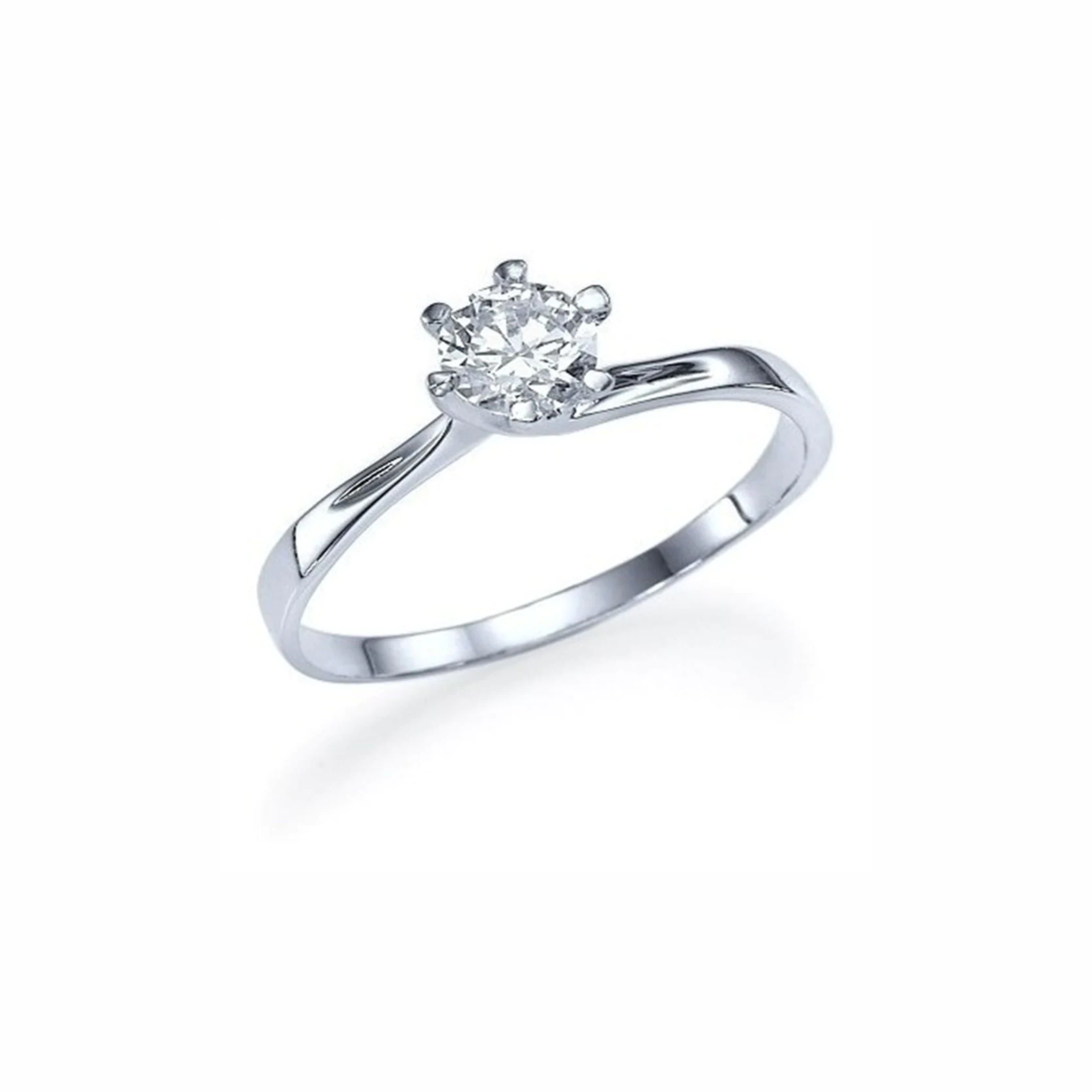 Anel de Noivado Solitario De Diamante Ouro 18k Nery