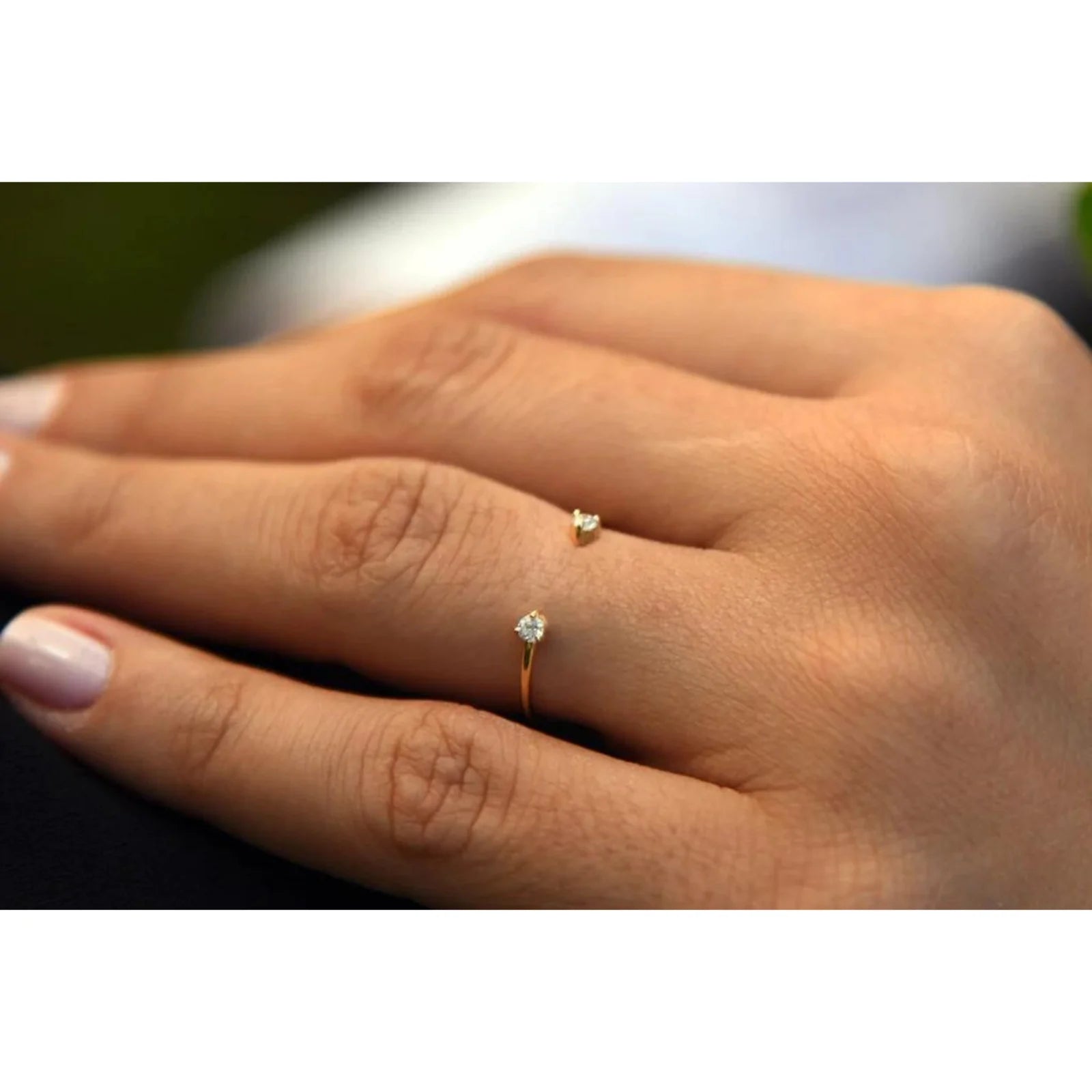 Anel De Diamante em Ouro 18k De Luxo