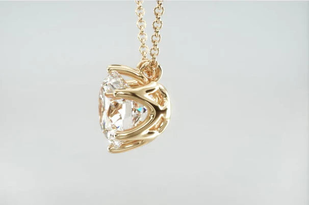 Colar Corrente Feminina Ouro18k Solitario Diamante Luxo 100 pontos