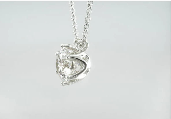 Colar Corrente Feminina Ouro18k Solitario Diamante Luxo Vieiras 70 pontos