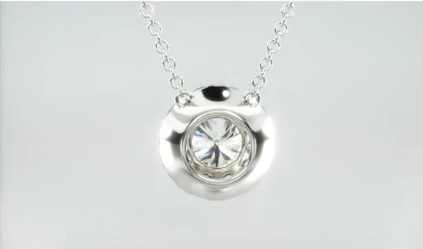 Colar Corrente Feminina Ouro18k Solitario Diamante Luxo 50pontos
