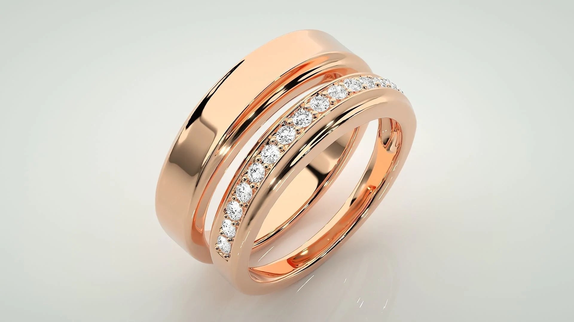 Par de Alianças Casamento Noivado Ouro 18k Diamantes Star