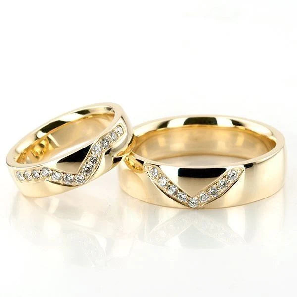 Alianças de casamento noivado ouro 18k diamantes 5mm Milenia