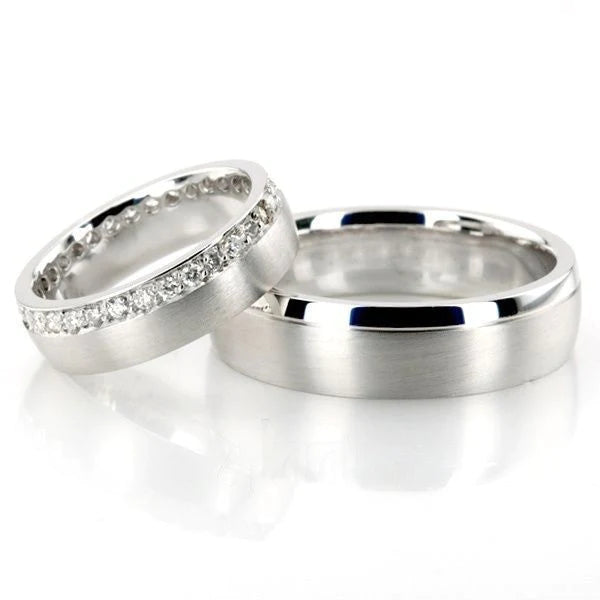 Alianças de casamento noivado ouro 18k diamantes 5mm Milenia