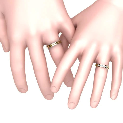Par de Alianças de Casamento Noivado em Ouro 18k 3.5mm Arlo