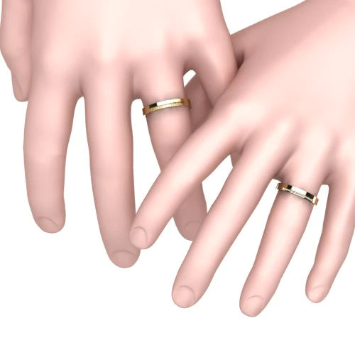 Par de Alianças de Casamento Noivado em Ouro 18k 2,5mm Slou