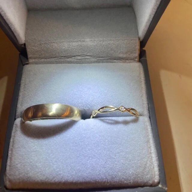 Par de Alianças de casamento noivado ouro 18k diamante Celtic life