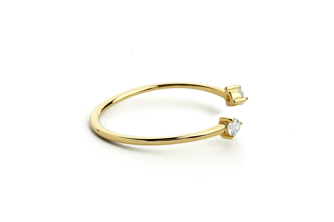 Anel De Diamante em Ouro 18k De Luxo