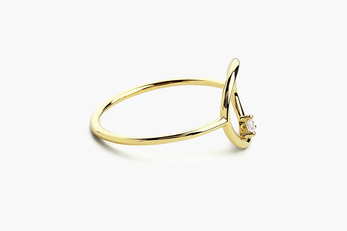 Anel circle De Diamante em Ouro 18k De Luxo