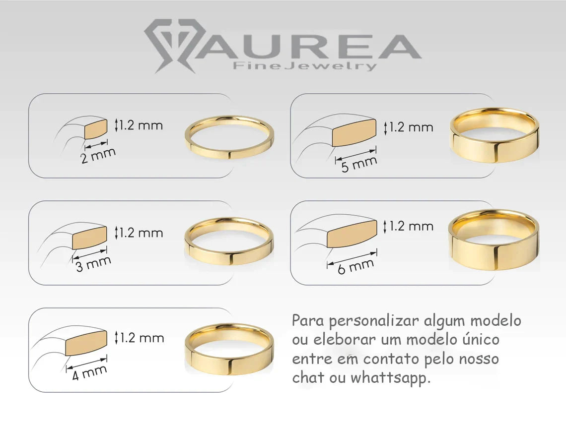 Aliança De Casamento Noivado Ouro 18k 3 Gramas 3 Mm Flat