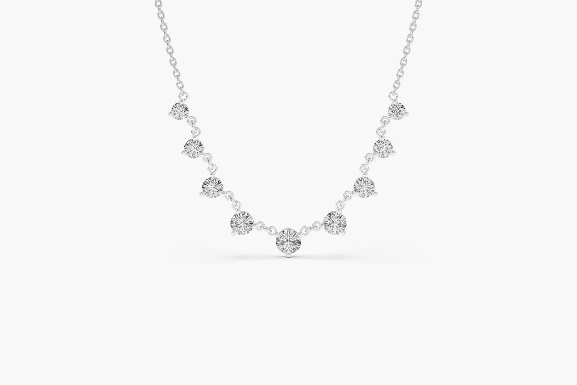 Corrente de ouro feminina Diamantes brilhantes