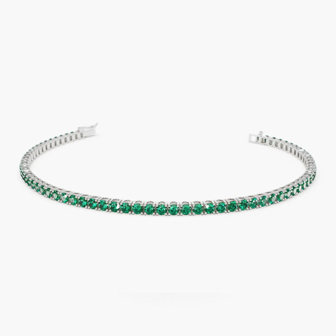 Pulseira de ouro feminina Esmeraldas Riviera