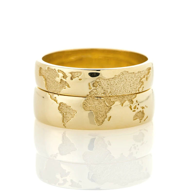 Par de Alianças de casamento noivado ouro 18k diamante Mundi