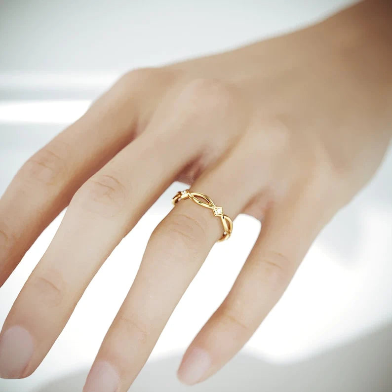 Par de Alianças de casamento noivado ouro 18k diamante Celtic life