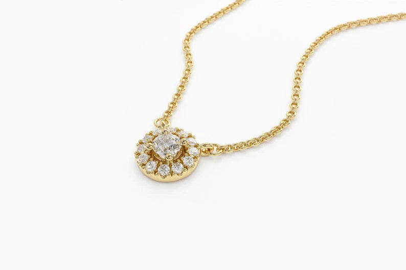 Corrente feminina ponto de luz Ouro Amarelo 18k Diamantes