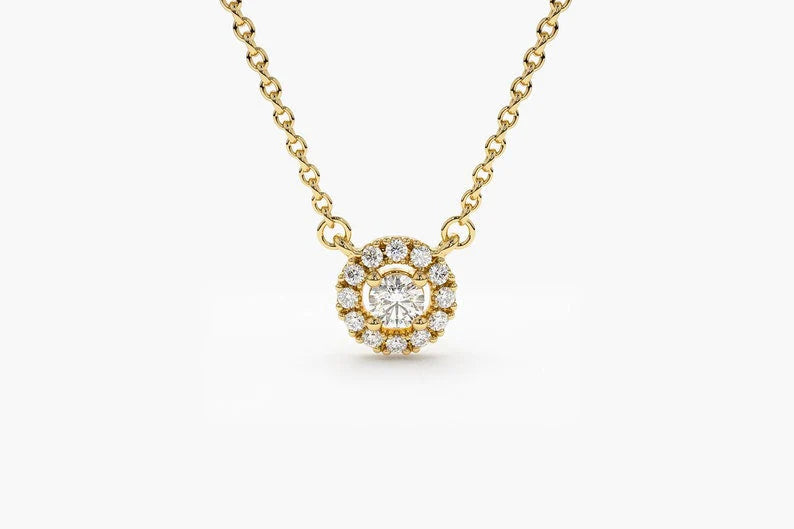 Corrente feminina ponto de luz Ouro Amarelo 18k Diamantes
