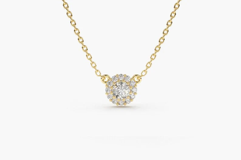 Colar Corrente Cluster Feminina em Ouro Amarelo 18k c/ Diamante