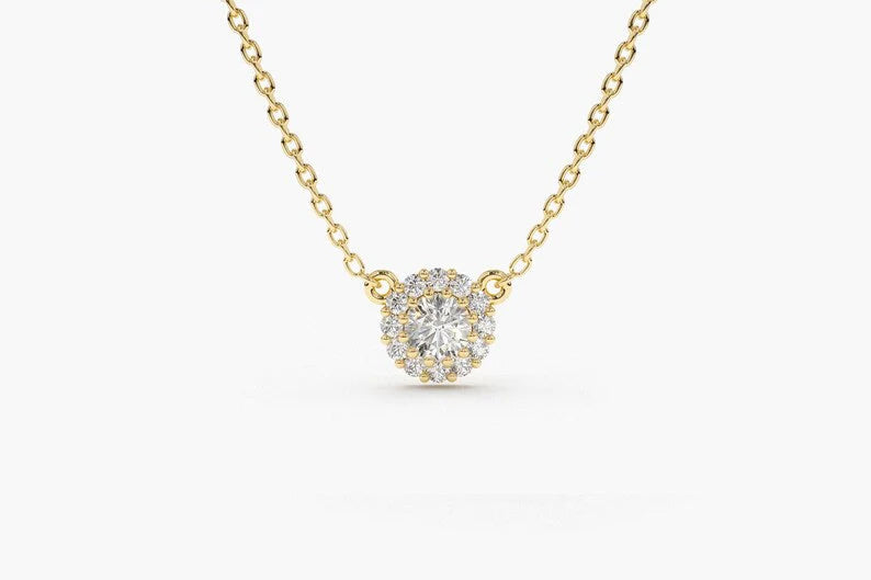 Colar Corrente Cluster Feminina em Ouro Branco 18k c/ Diamante