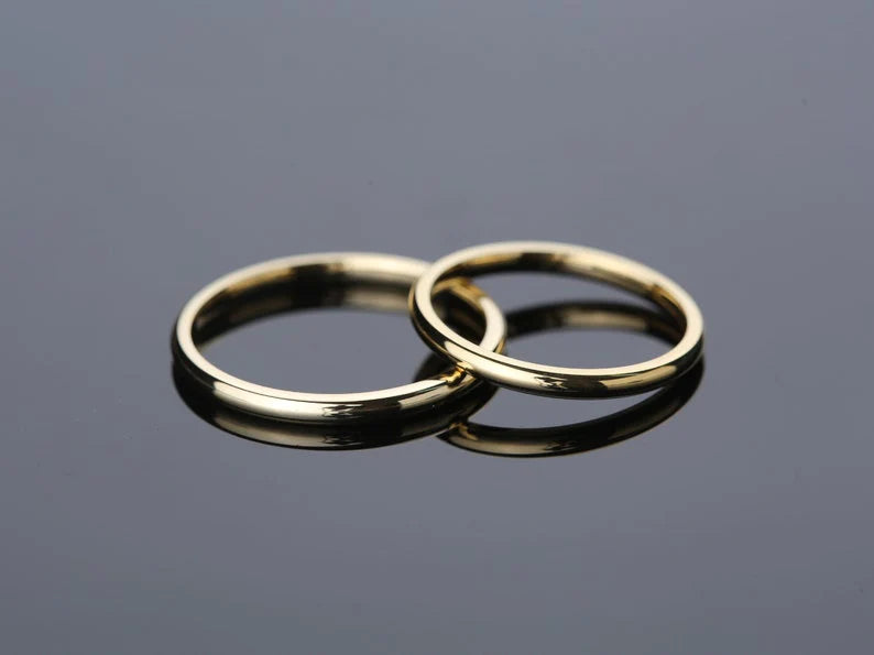 Aliança de noivado casamento ouro 18k 2 Gramas 2 mm tradiction
