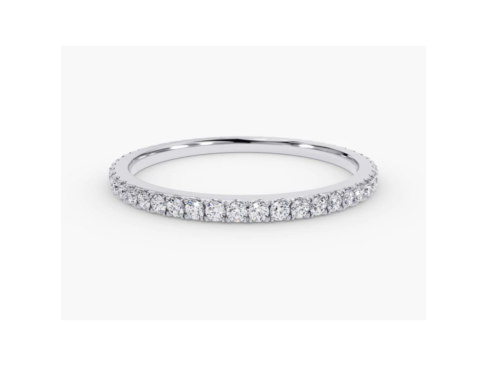Anel de Ouro 18k Aparador Meia Aliança C/ Diamantes Brilhantes Carl