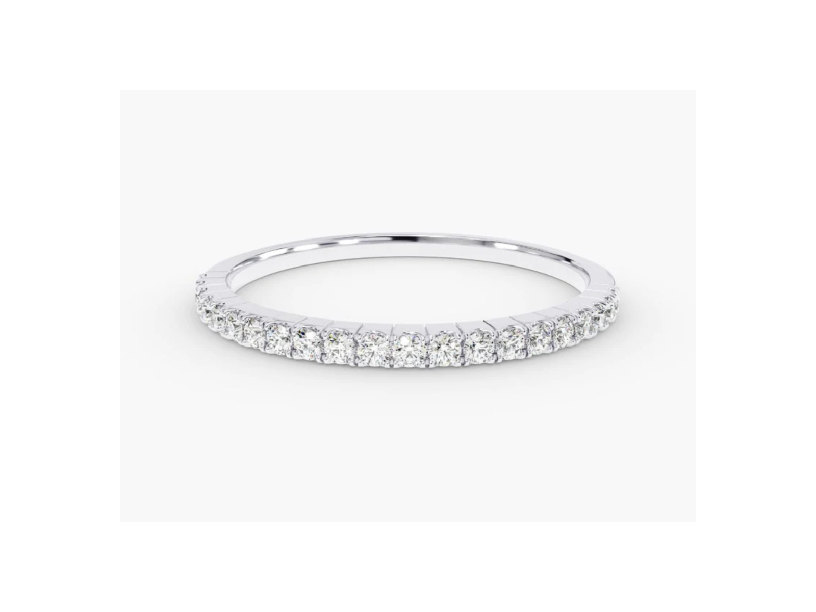 Anel de Ouro 18k Aparador Meia Aliança C/ Diamantes Brilhantes Joana