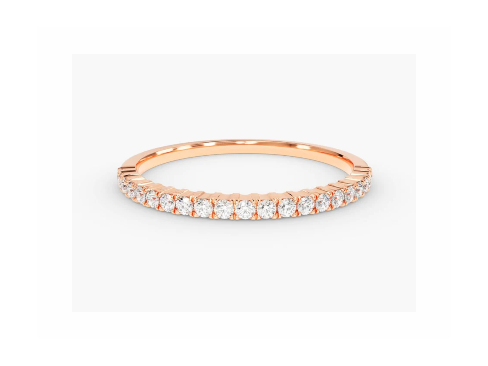 Anel de Ouro 18k Aparador Meia Aliança C/ Diamantes Brilhantes Half