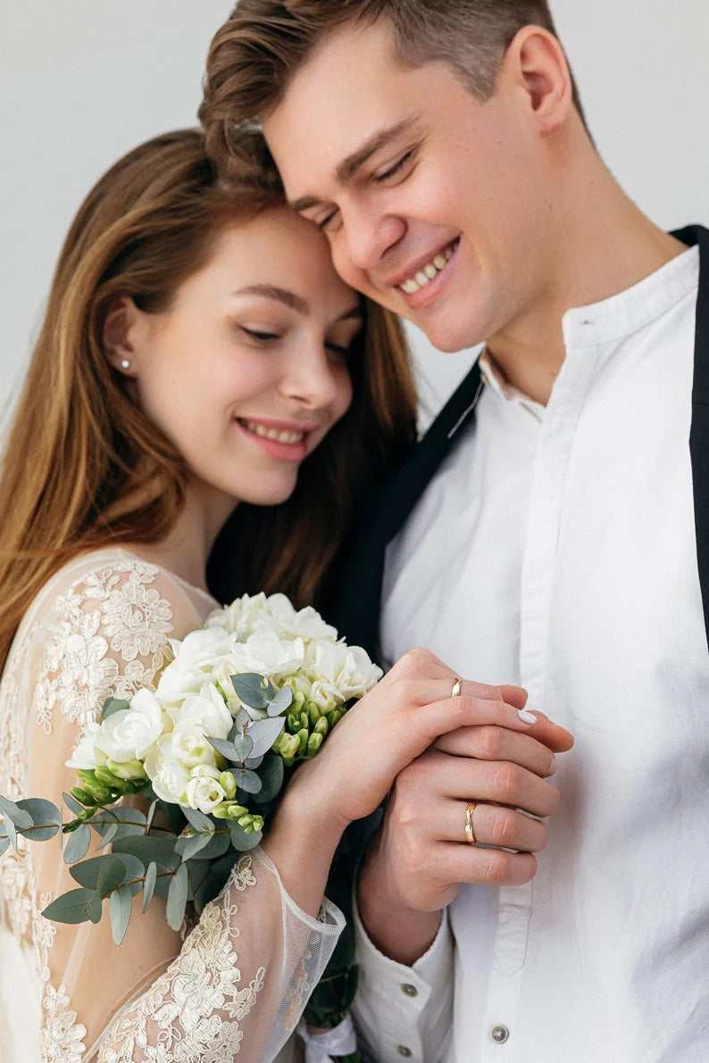 Par de Alianças de casamento noivado ouro 18k diamante