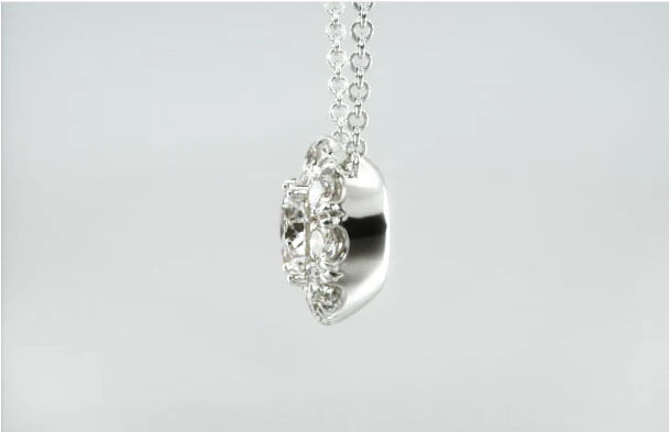 Colar Corrente Feminina Ouro18k Solitario Diamante Luxo 50pontos