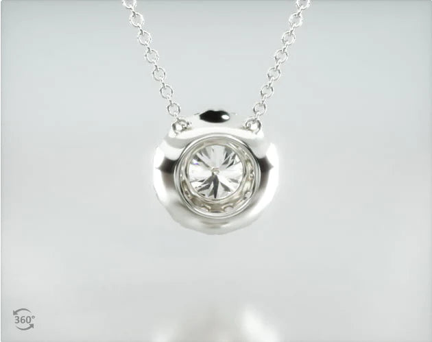 Colar Feminina Corrente Ouro18k Solitario Diamante Luxo 70 pontos
