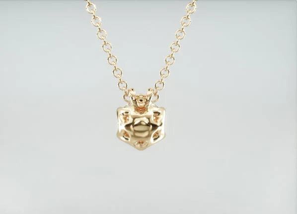 Colar Feminina Corrente em Ouro18k Solitario Diamante Luxo Vieiras 25 pontos