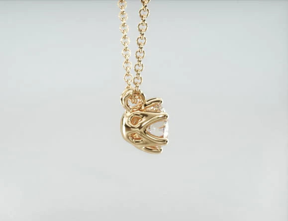 Colar Feminina Corrente em Ouro18k Solitario Diamante Luxo Vieiras 25 pontos