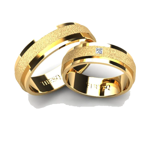Par de Alianças de Casamento Noivado em Ouro 18k 6mm Strak