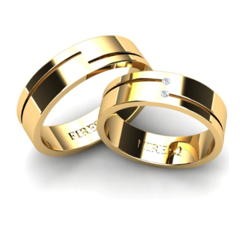 Par de Alianças de Casamento Noivado em Ouro 18k 5.5mm Strak