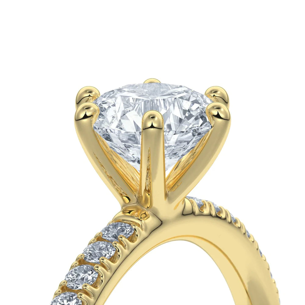 Anel de Noivado Solitario De Diamante Ouro 18k 15 pts Classic