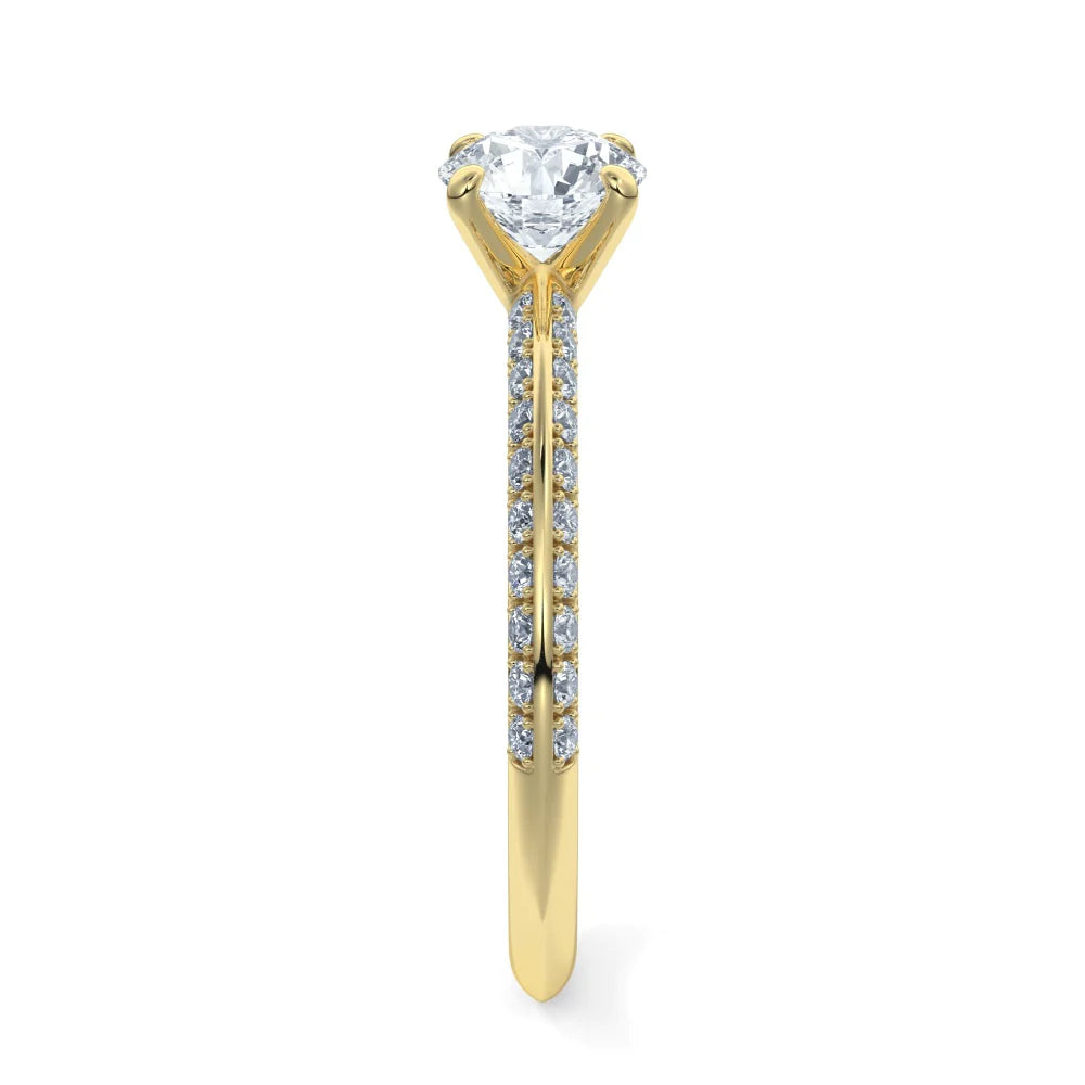 Anel de Noivado Solitario De Diamante Ouro 18k 15 pts Luxo