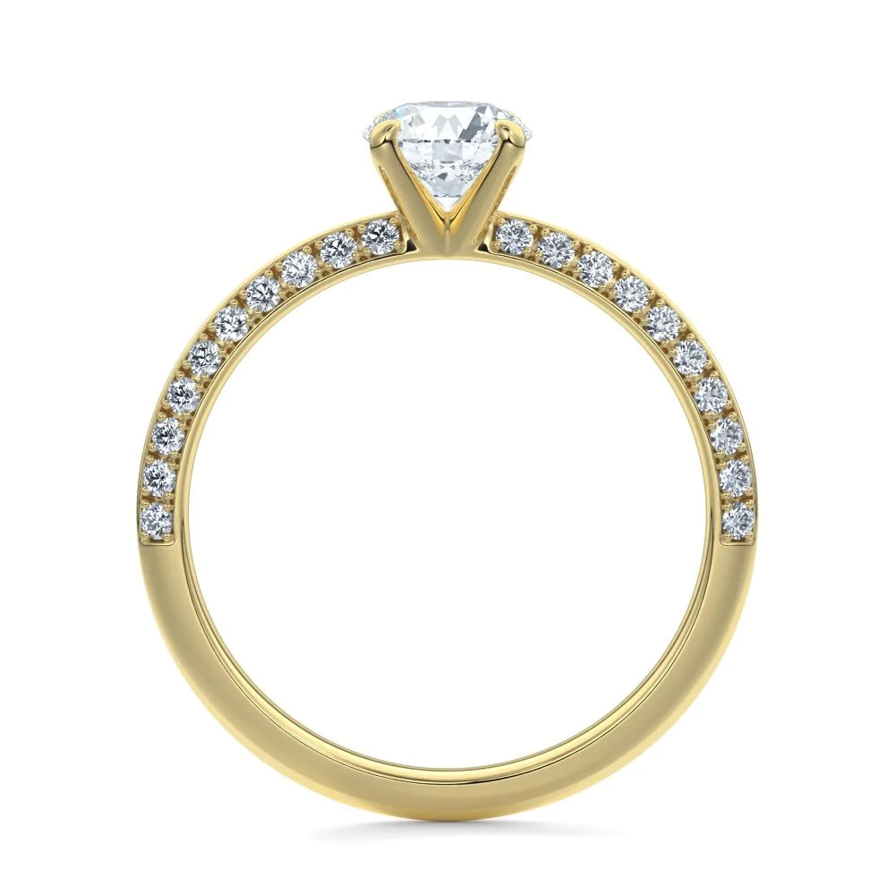 Anel de Noivado Solitario De Diamante Ouro 18k 15 pts Luxo