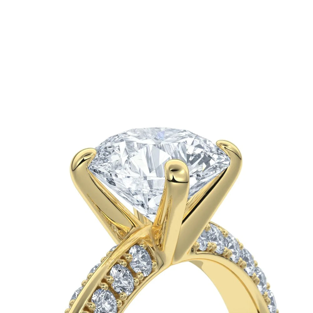 Anel de Noivado Solitario De Diamante Ouro 18k 15 pts Luxo