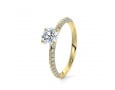 Anel de Noivado Solitario De Diamante Ouro 18k 15 pts Luxo