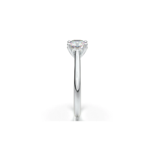 Anel Solitario De Ouro Branco 18k Diamante Brilhante 20pontos