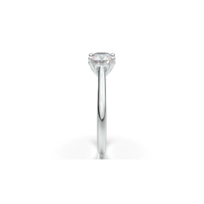 Anel Solitario De Ouro Branco 18k Diamante Brilhante 20pontos