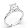 Anel Solitario De Ouro Branco 18k Diamante Brilhante 20pontos