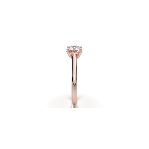 Anel Solitario De Ouro Rose 18k Diamante Brilhante 20pontos